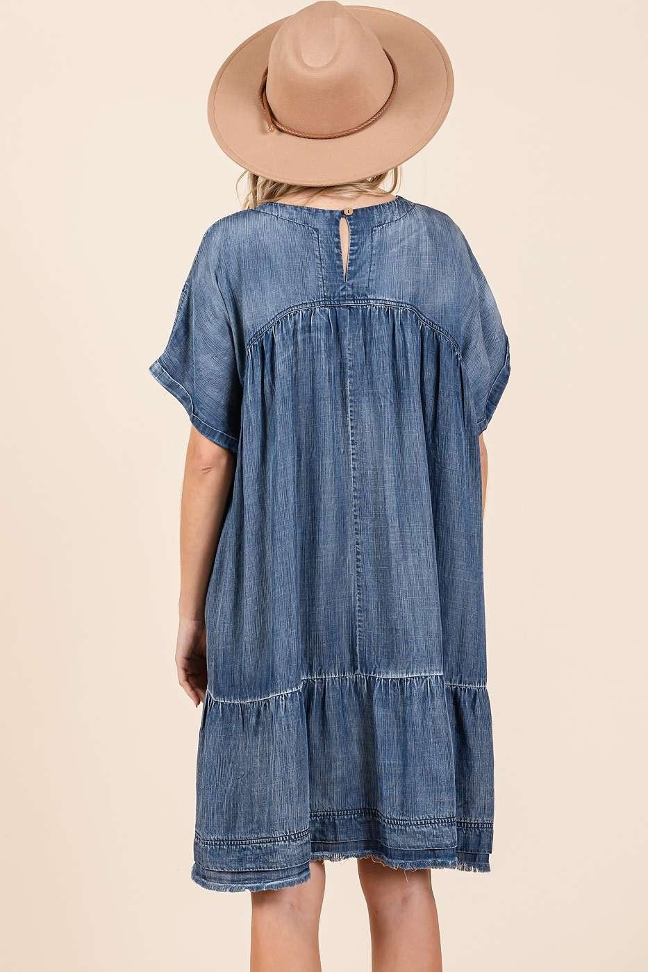 Oversized Mini Dress Relaxed Fit Boho Design Comfortable And Breathable Women Dress by Stevvex