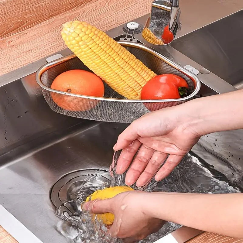 Triangular Stainless Steel Sink Drainer Basket (1PC) - Lifestyle Haven