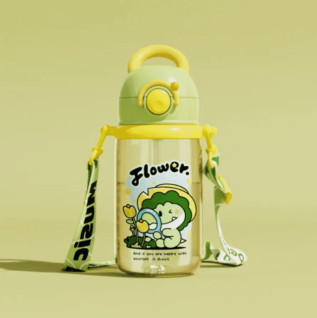 Children's Whale Cartoon Diving Fountain Water Bottle - Tritan Leakproof Sippy Cup (Various Sizes & Colors) - Lifestyle Haven