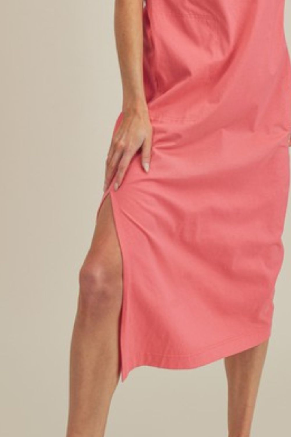 Side Slit Round Neck Sleeveless Midi Dress For Women Versatile, Chic & Comfortable for Any Occasion by Stevvex
