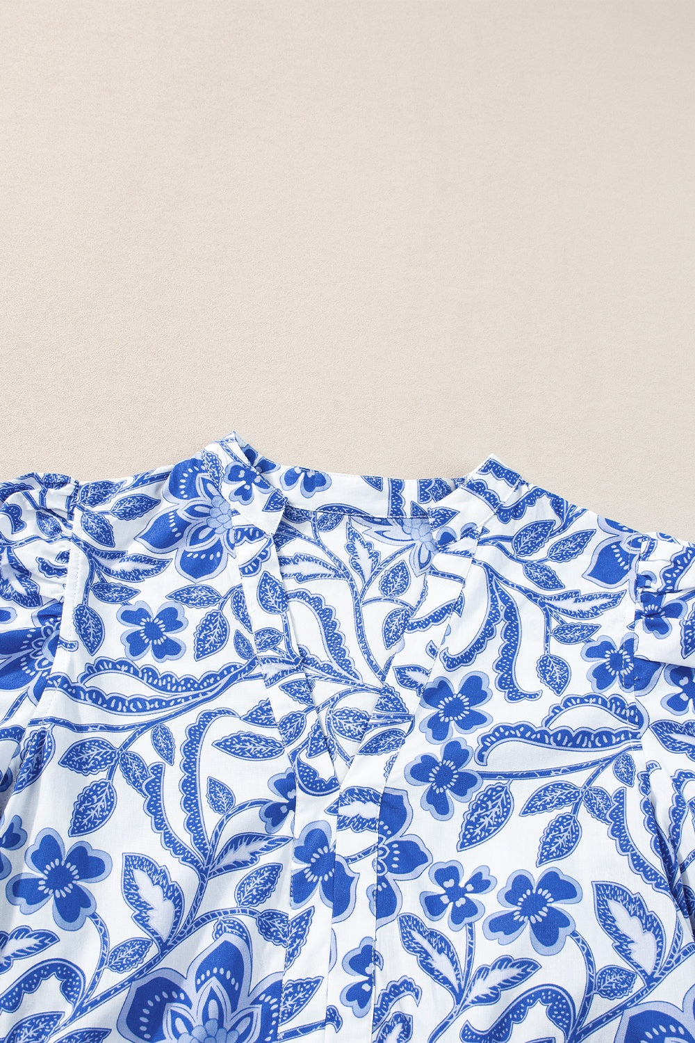 Royal Blue Printed Puff Sleeve Dress Stylish & Feminine Statement Dress For Every Occasion by Stevvex
