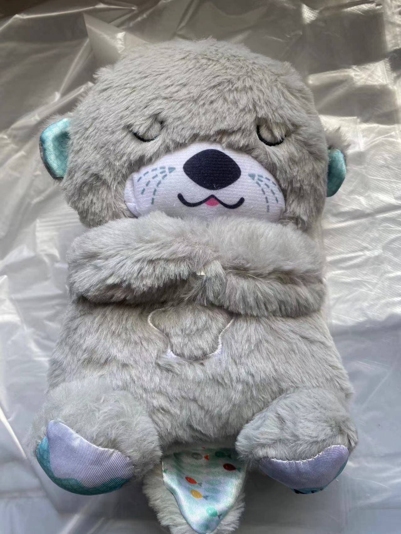 Sound Machine Soothe 'n Snuggle Otter Portable Plush Baby Toy with Sensory Details Music Lights & Rhythmic Breathing Motion - Lifestyle Haven
