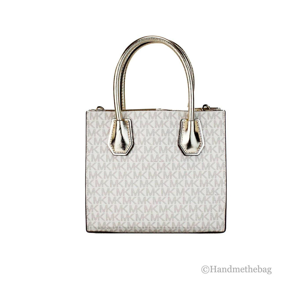 Michael Kors Mercer Medium Pale Gold Messenger Crossbody Bag - Lifestyle Haven