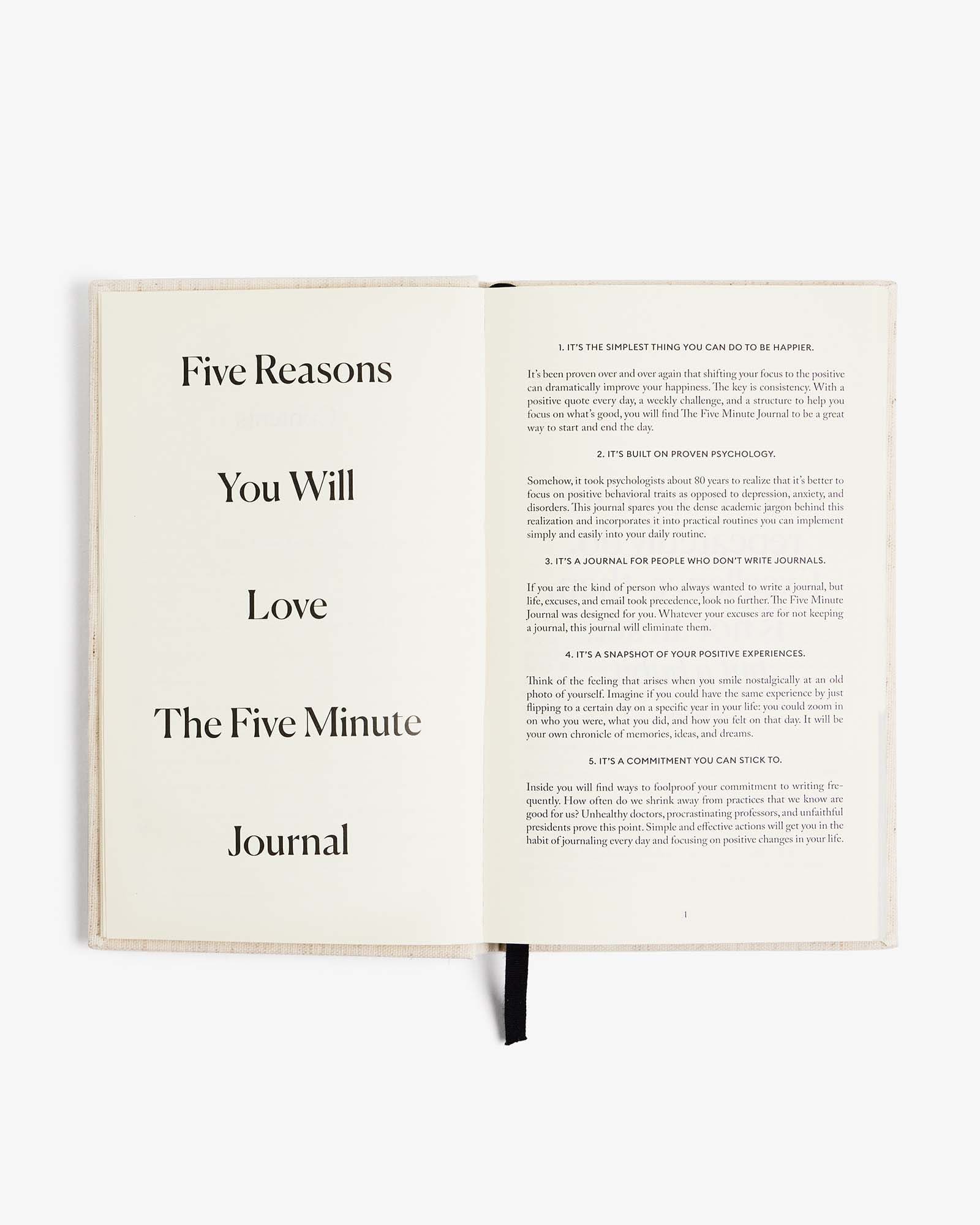 The Five Minute Journal - Original Linen - Lifestyle Haven