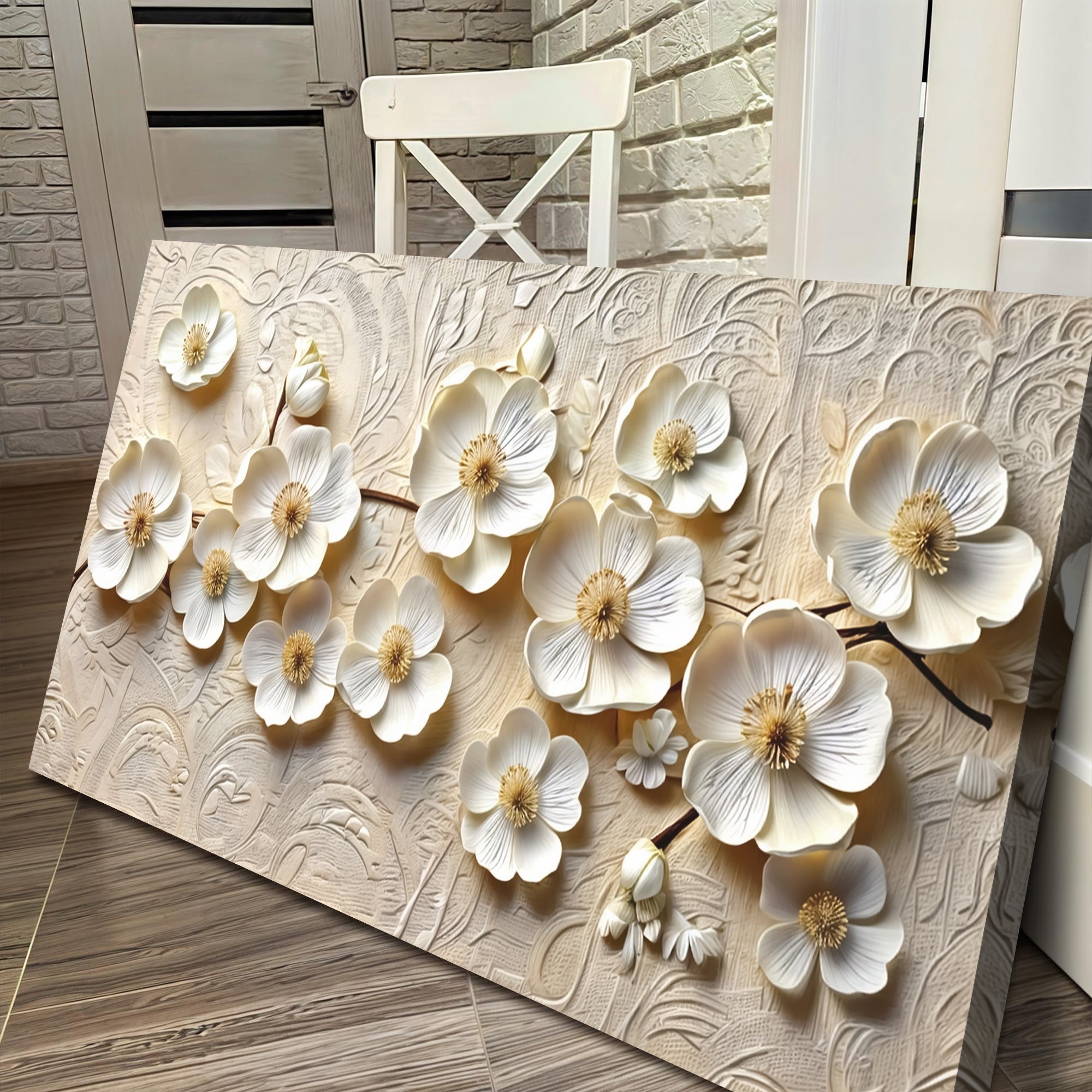 White Blossom Serenade Wall Art