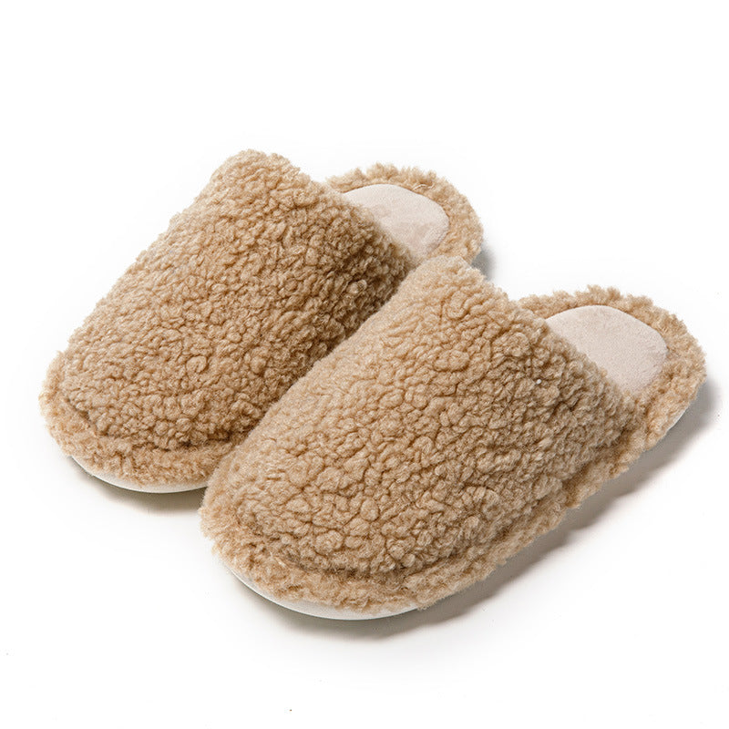 Comfortable Cotton Slippers Home Women Winter Indoor Non-Slip Warmth Shoes Couple Plush Slippers Unisex Men's And Women's House Slippers Indoor Memory Foam Cotton Slippers