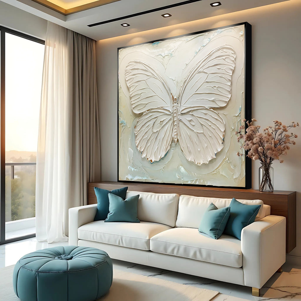 White Butterfly Wall Art