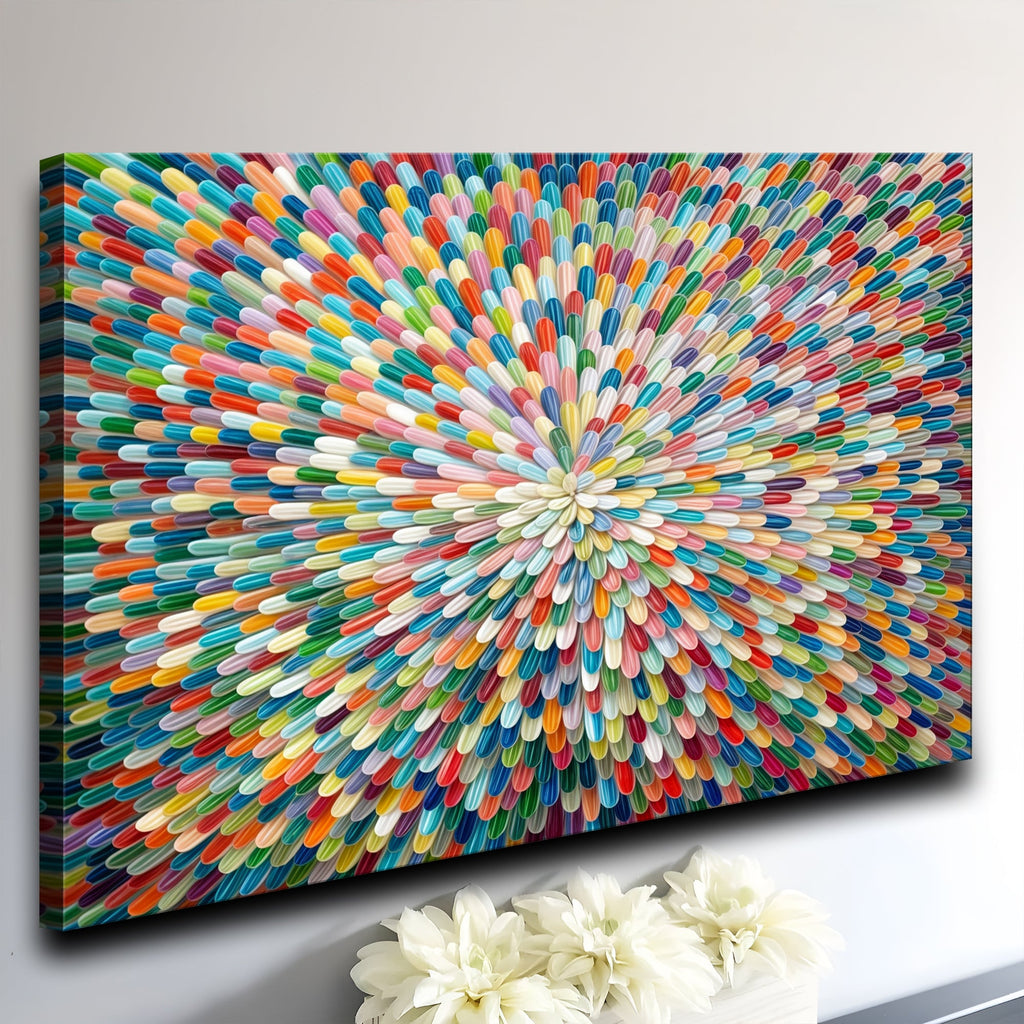 Radiant Bloom Abstract Wall Art