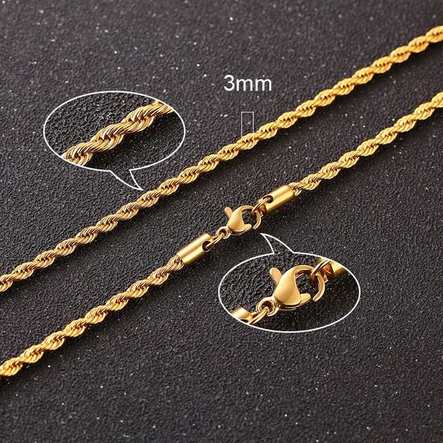 Twisted Rope Figaro Necklaces - Lifestyle Haven