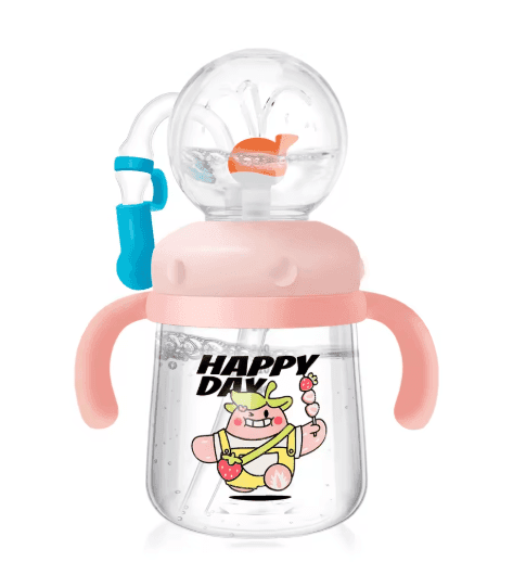 Children's Whale Cartoon Diving Fountain Water Bottle - Tritan Leakproof Sippy Cup (Various Sizes & Colors) - Lifestyle Haven