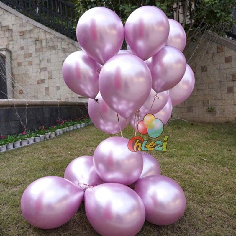 50/100pcs Metallic Latex 5/10/12 Inch Gold Silver Chrome Birthday Balloons With Accessories For Christmas And Party Decorations Wedding Decorations