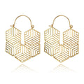 Hex -Gold Earrings by Lifestyle Haven