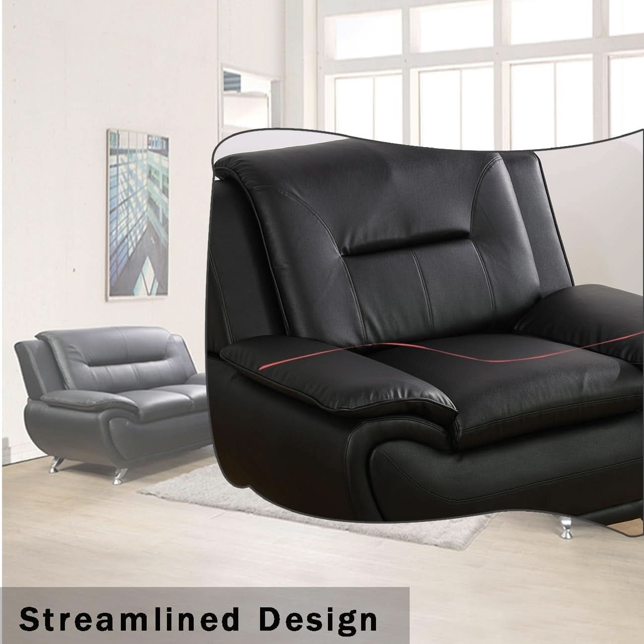 Leather Couches for Living Room Sofa and Loveseat Set