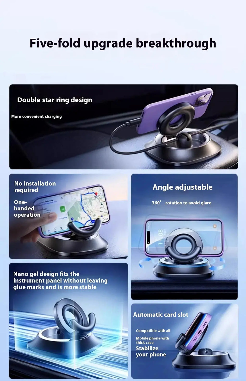 Adjustable Car Mount Magnetic Phone Holder - Lifestyle Haven