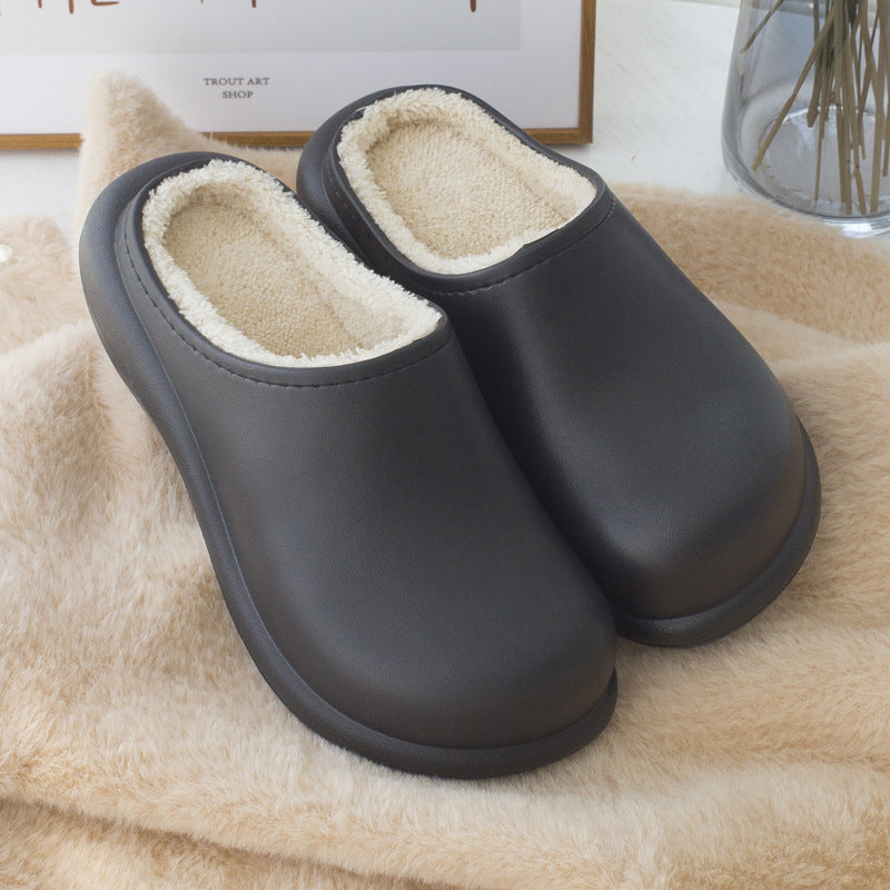 New Winter Women Slipper Soft Bottom Plush Home Shoes  Slippers Indoor Waterproof Non-Slip Memory Foam Comfy Fluffy Fur Memory Foam Boots House Shoes Thick Sole 6cm