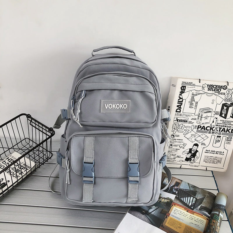 Campus Large Capacity Fashion Men's Backpack Ins New Trendy Small Canvas Mini Backpack For Women And Girls Anti-theft Shoulder Bag And School Bag For Teenager Girls