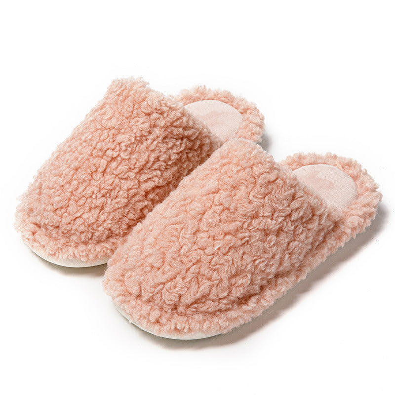 Comfortable Cotton Slippers Home Women Winter Indoor Non-Slip Warmth Shoes Couple Plush Slippers Unisex Men's And Women's House Slippers Indoor Memory Foam Cotton Slippers