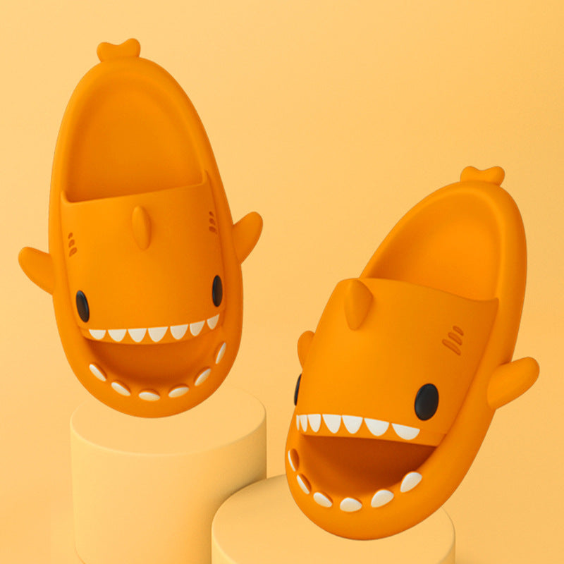 New Men and Women Summer Slippers Lovely Shark Shape Slides Outdoor Women Shoes Flip Flops Lightweight Open Toe Beach Pool Slides Sandals Shark Shower Slipper