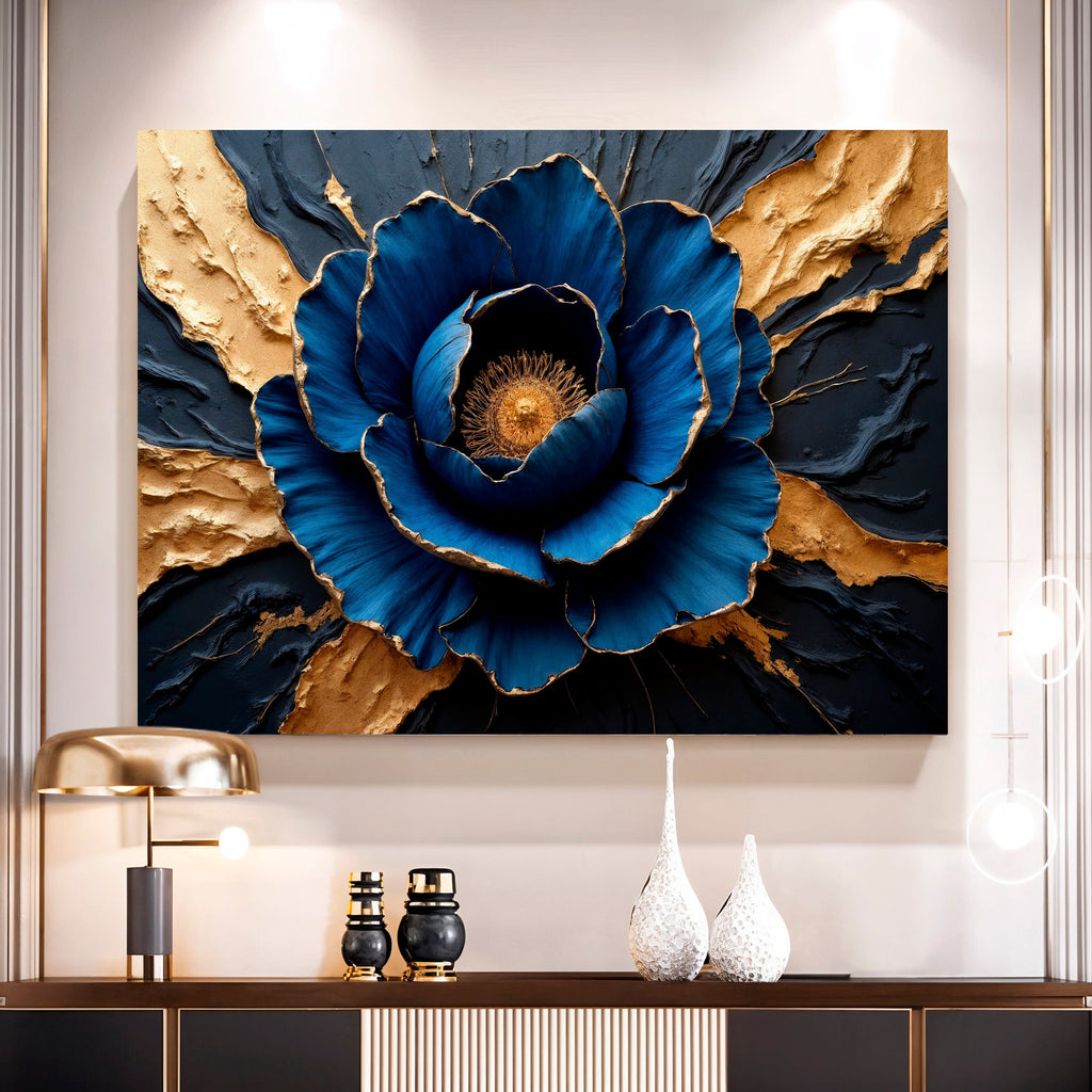 Sapphire Bloom Wall Art
