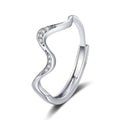 Water Wave Silver Ring in Fashion Design - Lifestyle Haven