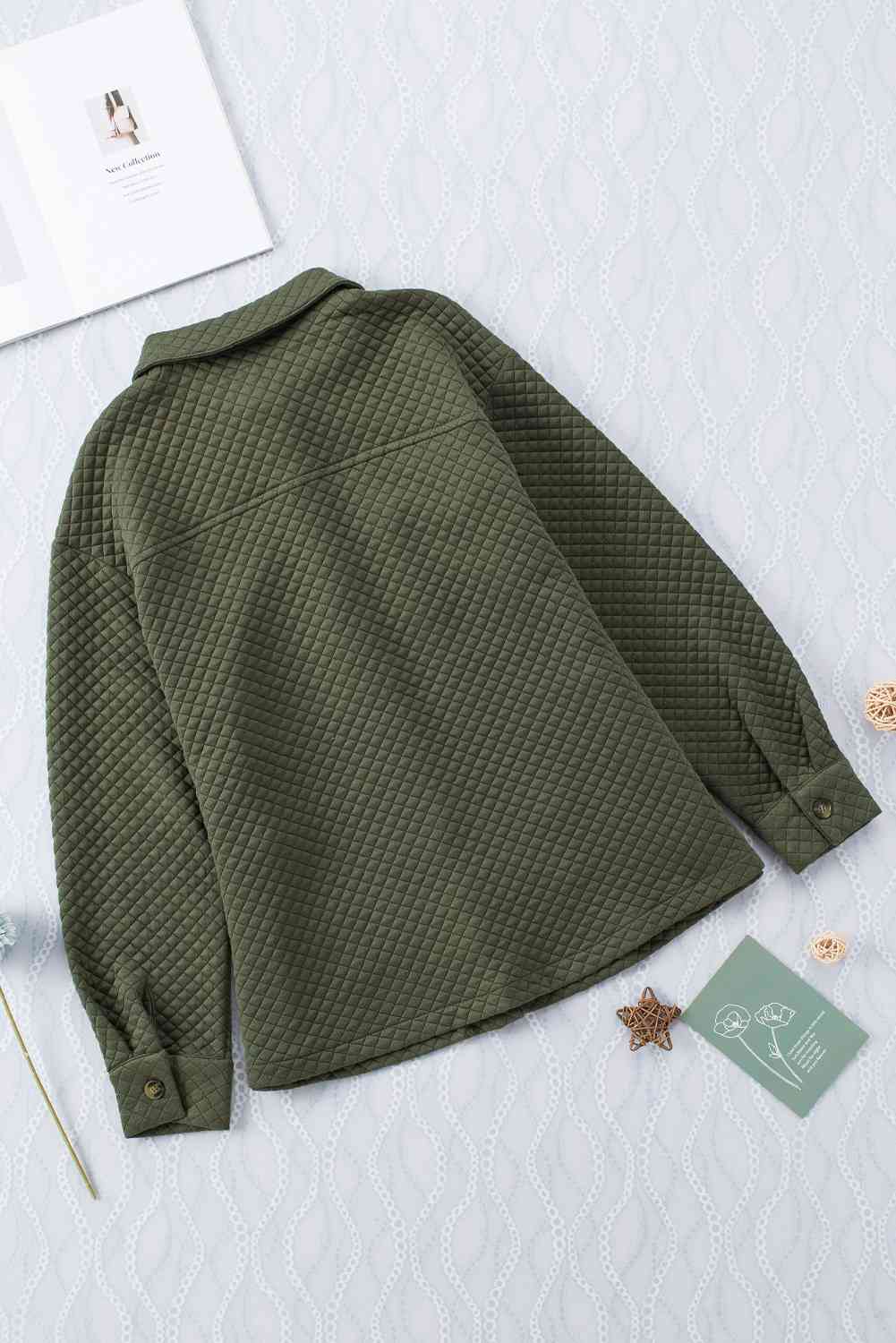 Comfortable Button-Down Collared Jacket Classic Lightweight Classic Design With Pockets by Stevvex
