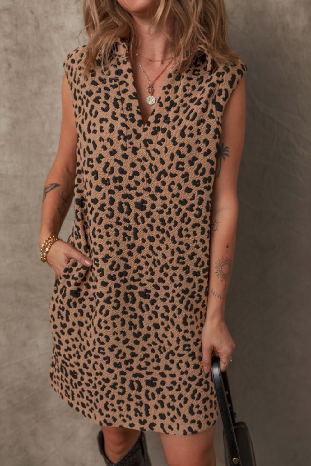 Luxury Summer Leopard Sleeveless Mini Dress Chic & Stylish Print Elegant Dress For Women by Stevvex