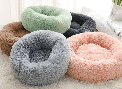 Round Plush Dog Bed for Small Dogs and Puppies - Lifestyle Haven