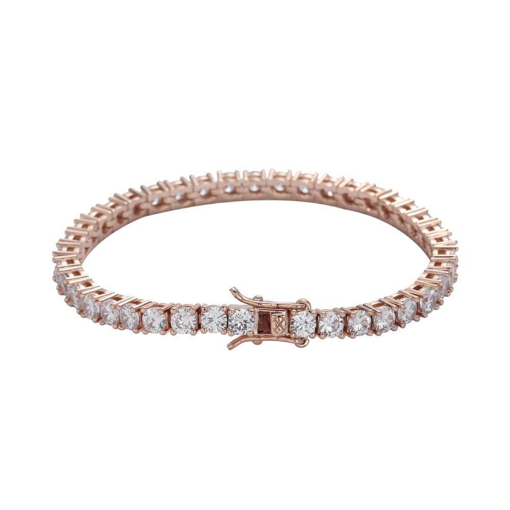 Tennis Chain Copper Zircon Single Row Hip Hop Bracelet - Lifestyle Haven