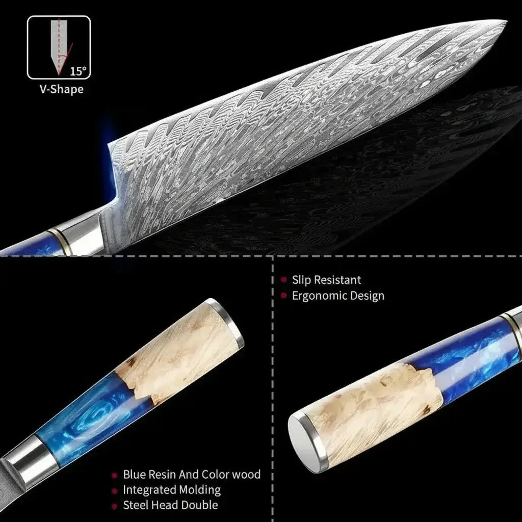 67 Layer Damascus Kitchen Knife Set for Every Chef