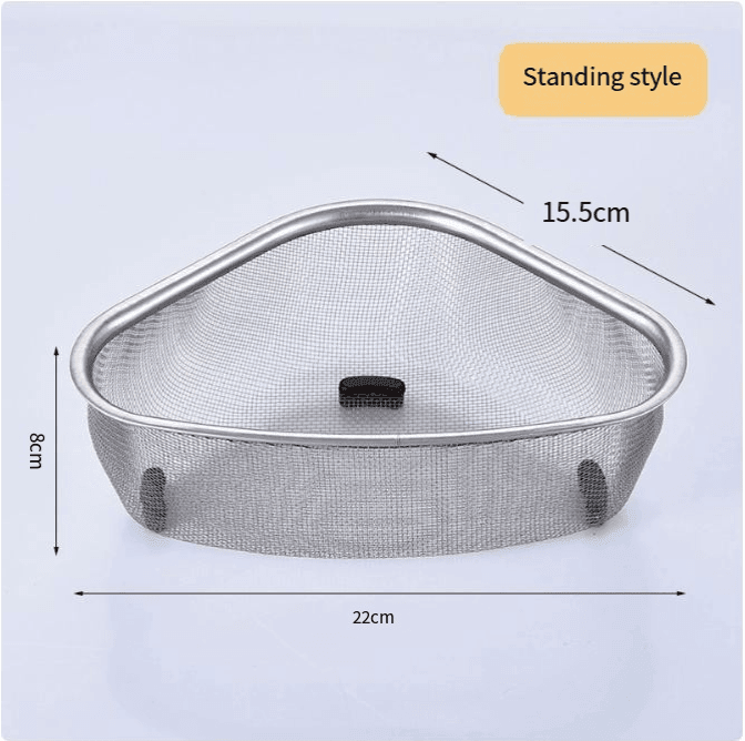 Triangular Stainless Steel Sink Drainer Basket (1PC) - Lifestyle Haven