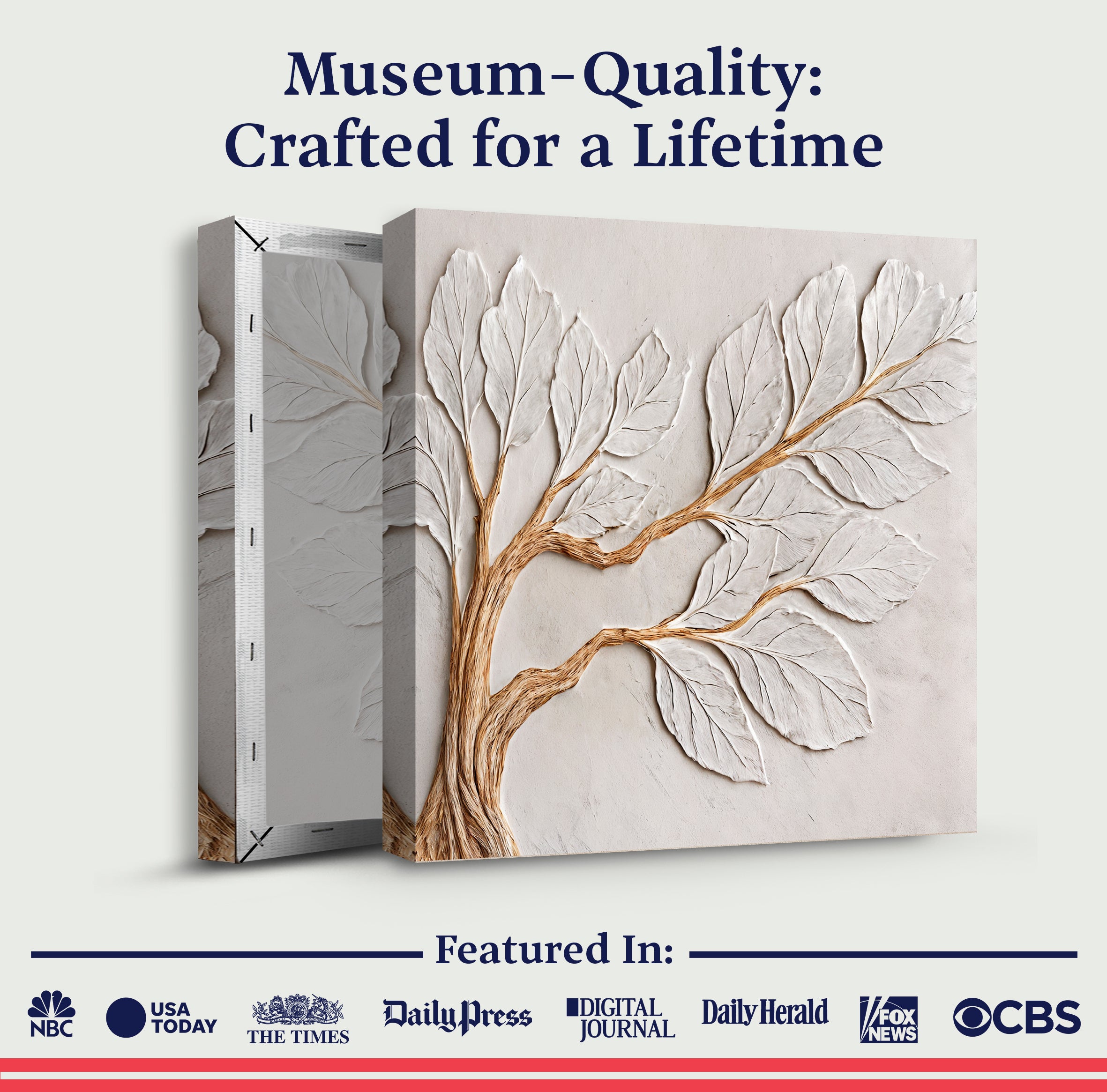 Calm In Ivory Clay Wall Art
