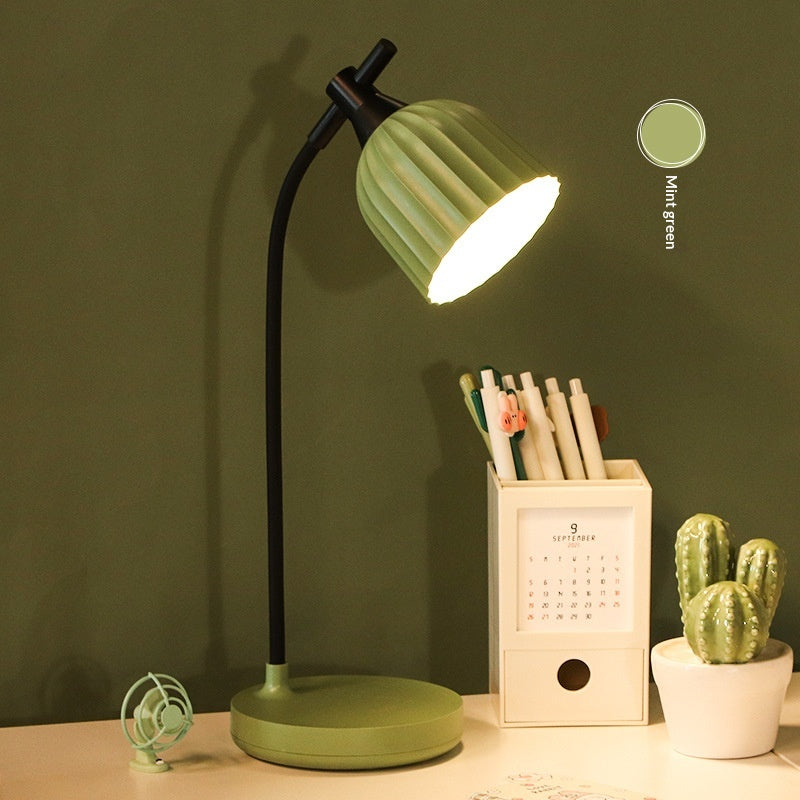 Creative Fashionable And Simple Touch-Activated Charging LED Dimmable Desk Lamp USB Rechargeable LED Folding Desk Lamp Eye Protection Touch Dimmable Reading Table Lamp Led Light 3 Color Modes Decorative Table Lamp Cute Study Lamps for Bedroom Décor