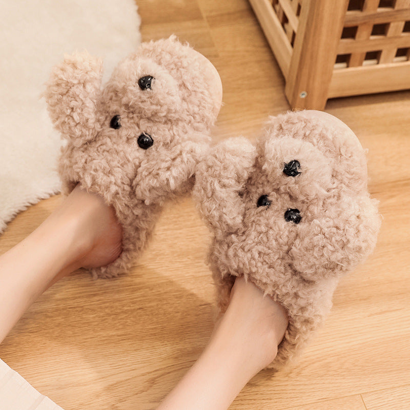 Couples Winter Pack Heel Cotton Shoes Women's  Mens Slipper Winter Shoes New Fashion Casual Fur Plush Slides Winter Slippers For Women House Slippers Fluffy Soft Comfy Fuzzy Slippers Faux Fur Plush Anti-Skid Slippers