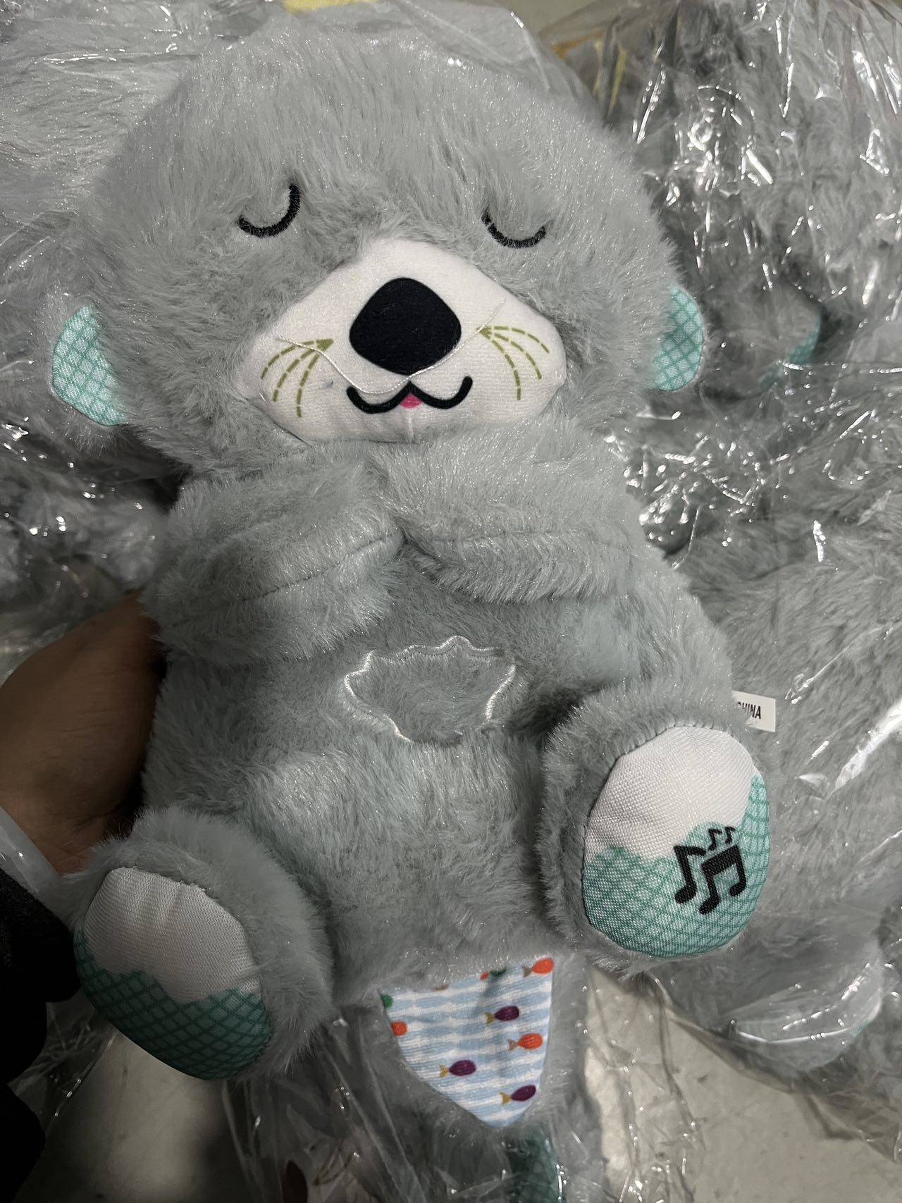 Sound Machine Soothe 'n Snuggle Otter Portable Plush Baby Toy with Sensory Details Music Lights & Rhythmic Breathing Motion - Lifestyle Haven