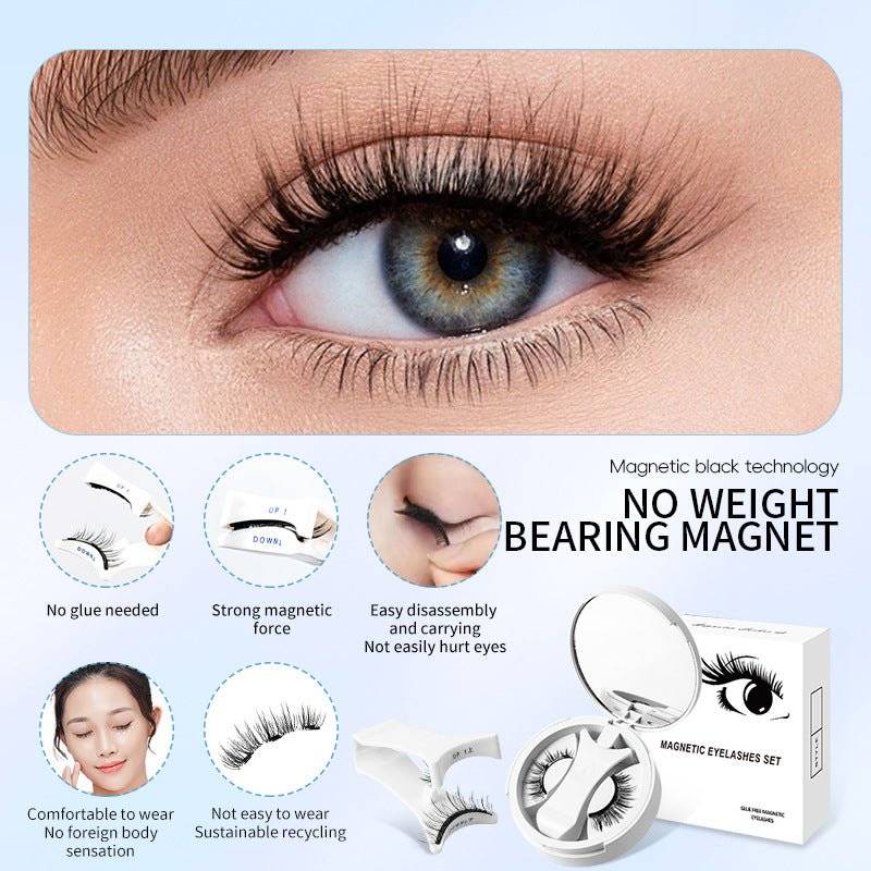 Magnetic False Eyelashes Set with Applicator - Lifestyle Haven