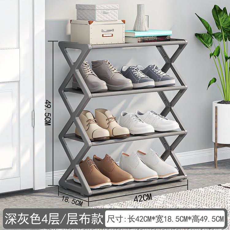 X-Type Multi-Functional Shoe Rack With Two Layers - Lifestyle Haven