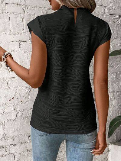 Terri Cap Sleeve Shirt - Lifestyle Haven