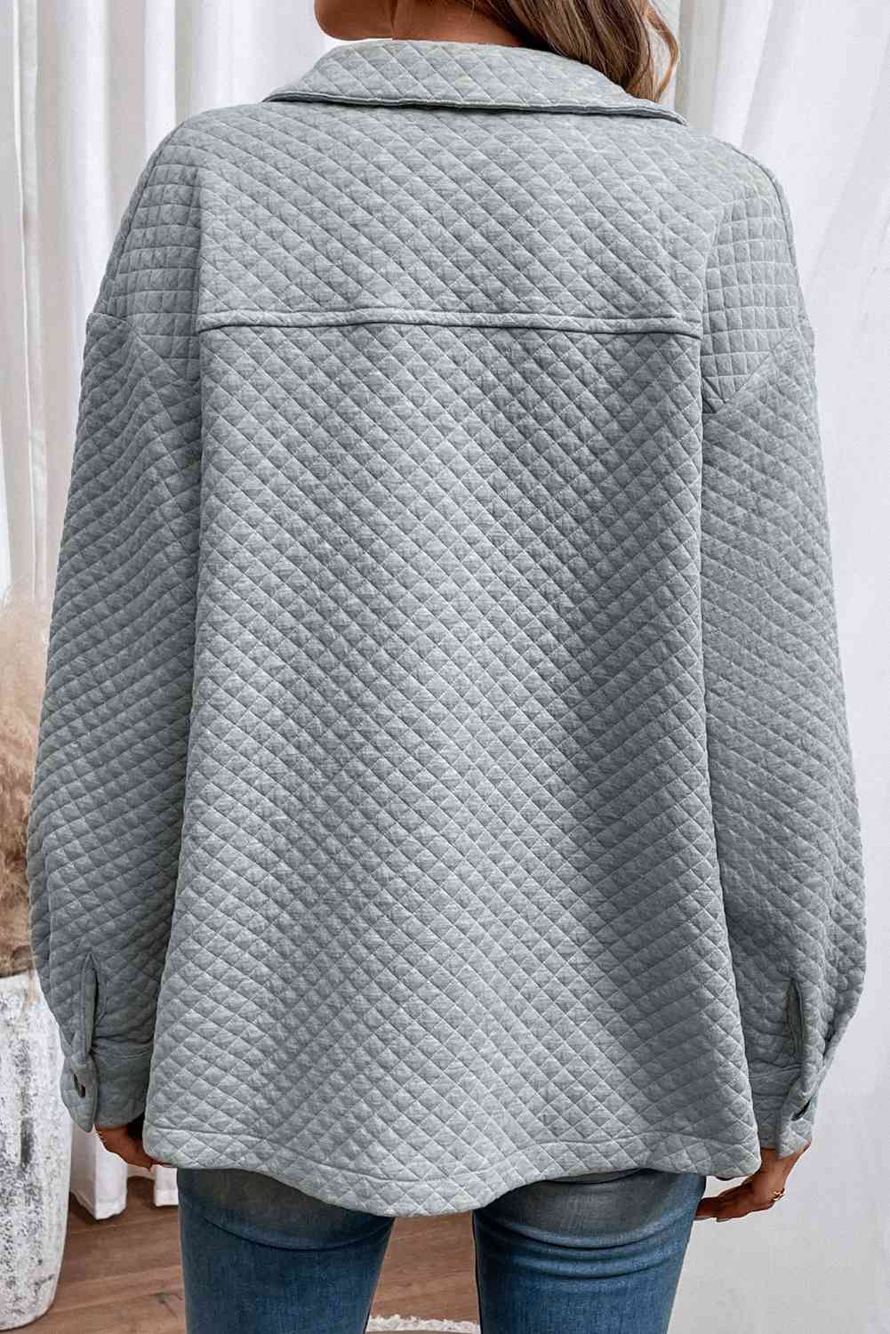 Comfortable Button-Down Collared Jacket Classic Lightweight Classic Design With Pockets by Stevvex