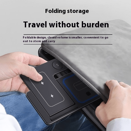 3 In 1 LED Fast Wireless Charger Stand Foldable Charging Station - Lifestyle Haven