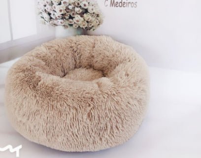 Round Plush Dog Bed for Small Dogs and Puppies - Lifestyle Haven