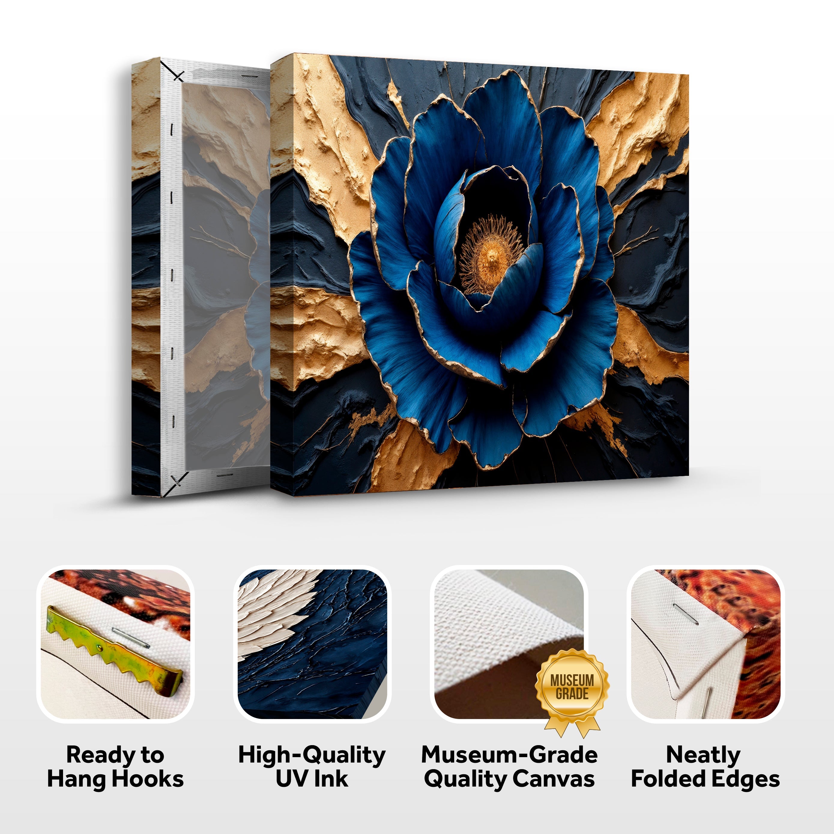 Sapphire Bloom Wall Art