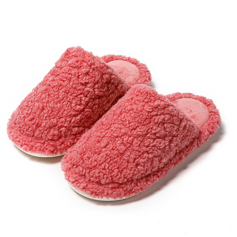 Comfortable Cotton Slippers Home Women Winter Indoor Non-Slip Warmth Shoes Couple Plush Slippers Unisex Men's And Women's House Slippers Indoor Memory Foam Cotton Slippers