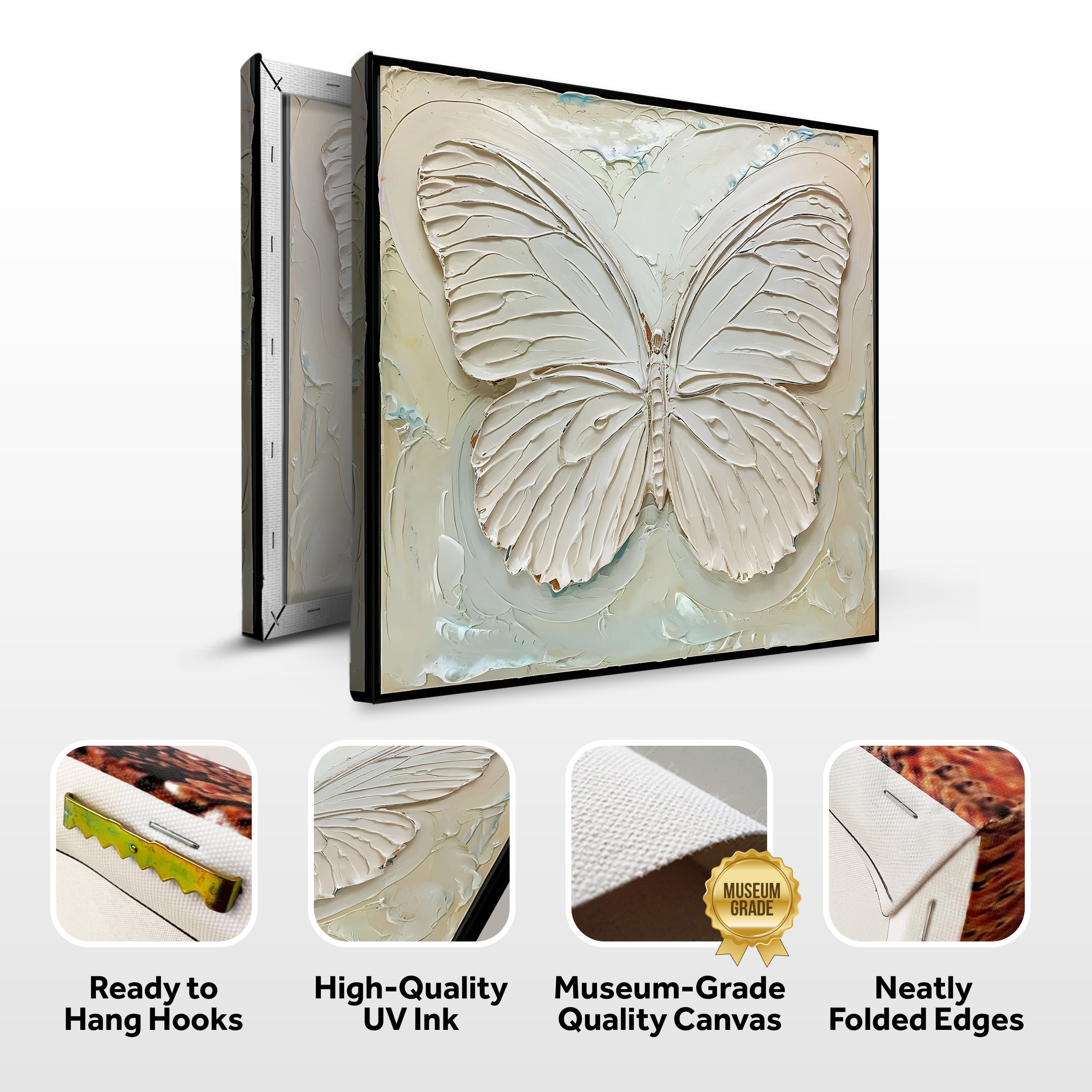 White Butterfly Wall Art