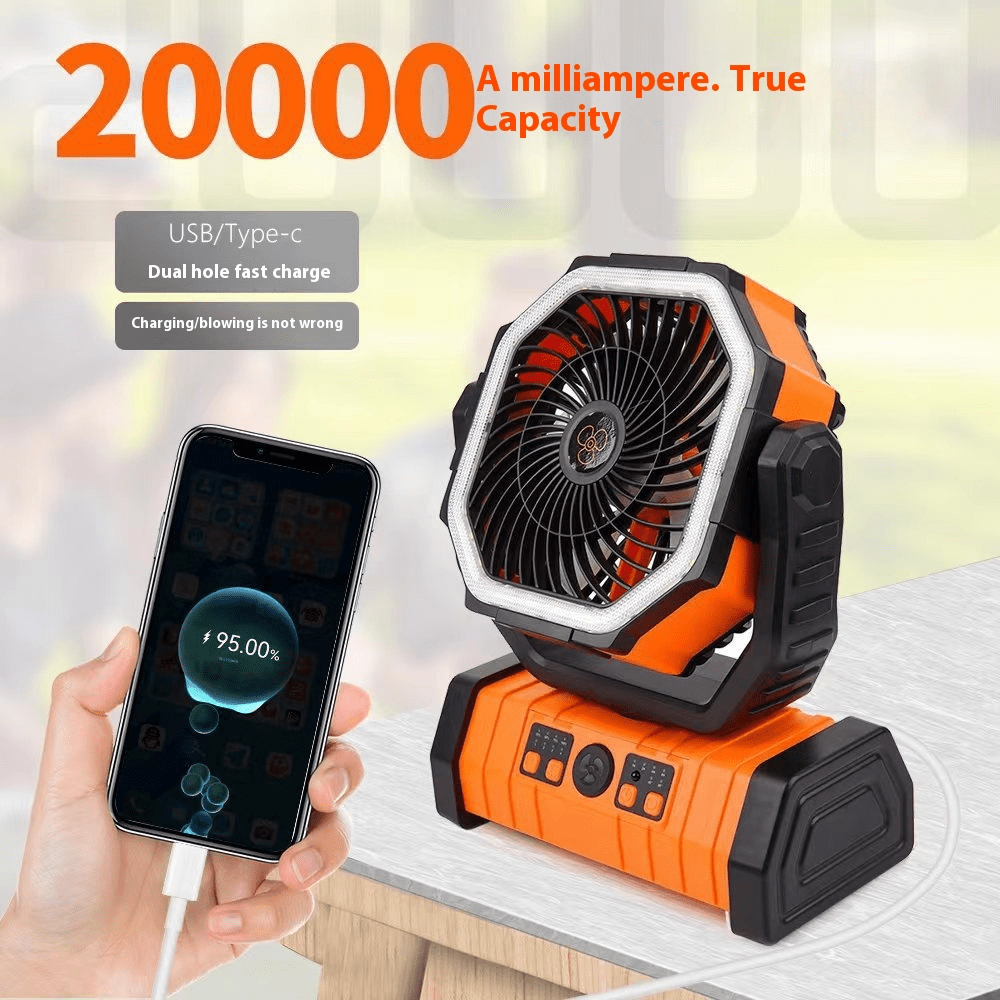Outdoor Household Power Bank LED Light Camping Fan - Lifestyle Haven