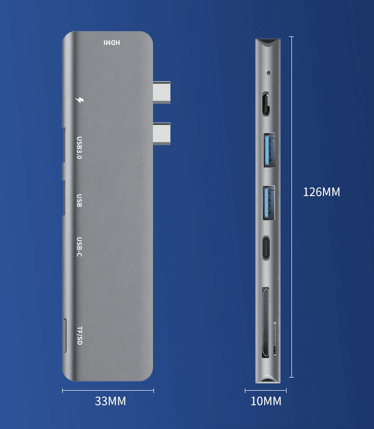 Multiport USB-C Hub Type C To USB 3.0 4K HDMI Adapter For Macbook Pro / Air USA - Lifestyle Haven