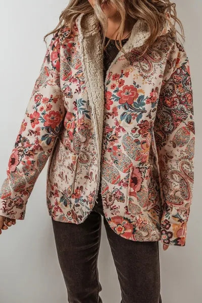 Vintage Autumn Printed Long Sleeve Hooded Jacket Lightweight & Stylish Casual Outerwear by Stevvex