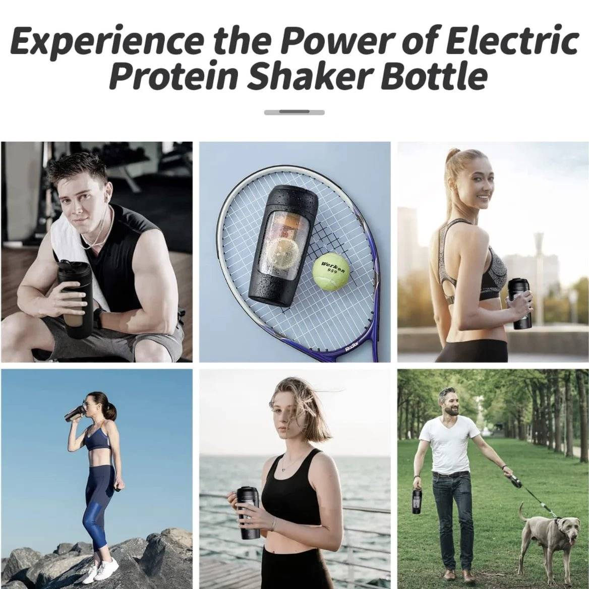 Electric Portable Whey Protein Shaker Bottle - Lifestyle Haven