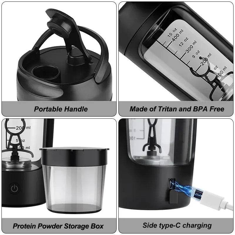 Electric Portable Whey Protein Shaker Bottle - Lifestyle Haven