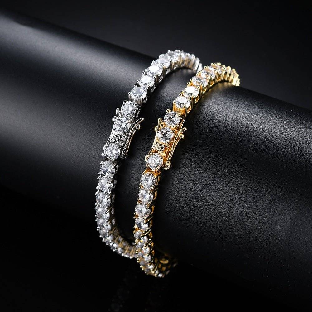 Tennis Chain Copper Zircon Single Row Hip Hop Bracelet - Lifestyle Haven