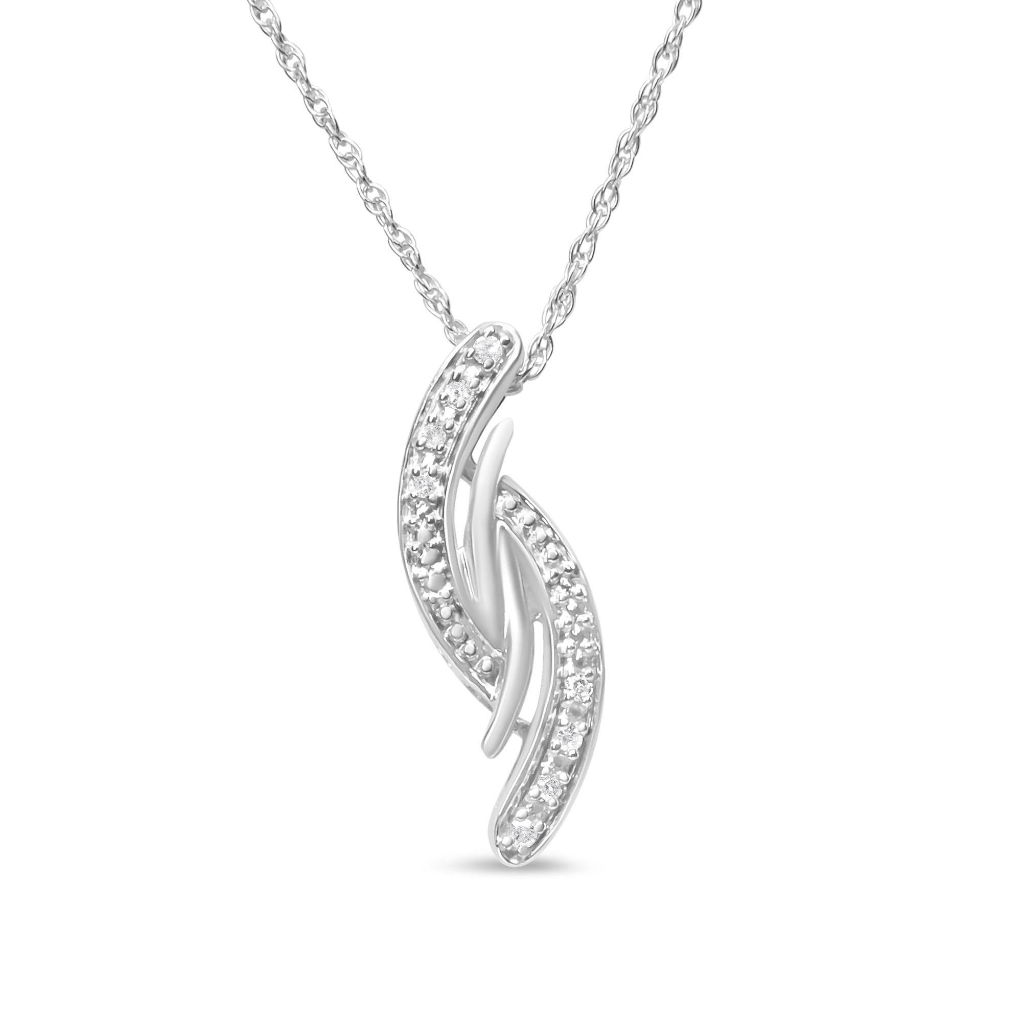 Sterling Silver Diamond Accent Pendant Necklace